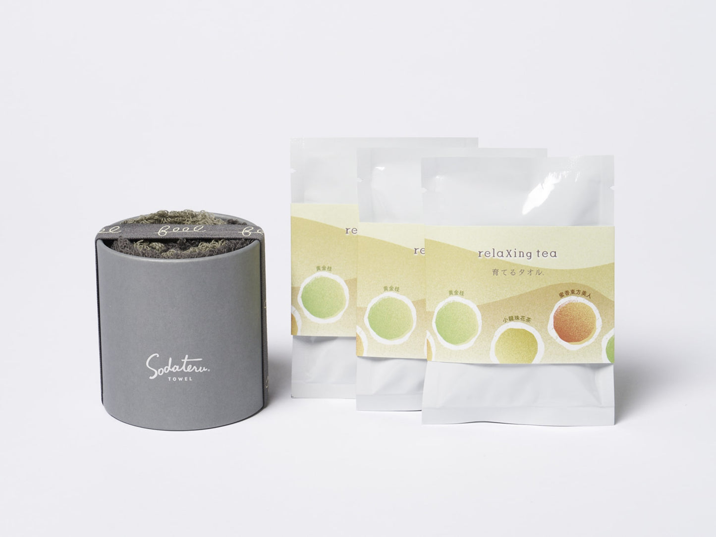 feel プチハンドロール＋遊茶 relaxing tea(3種各1包)ギフトセット