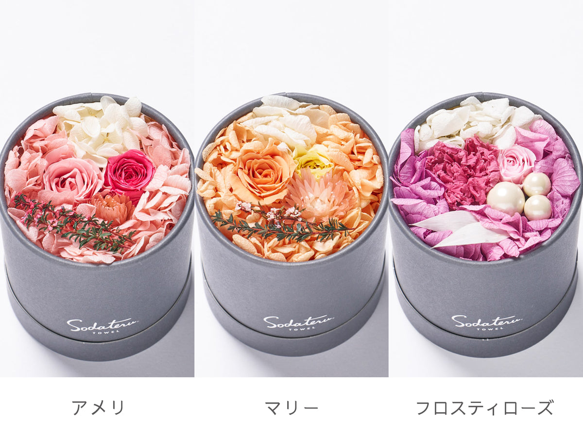 feel DECOR Ｓ プチハンドタオル＋プリザーブドフラワー