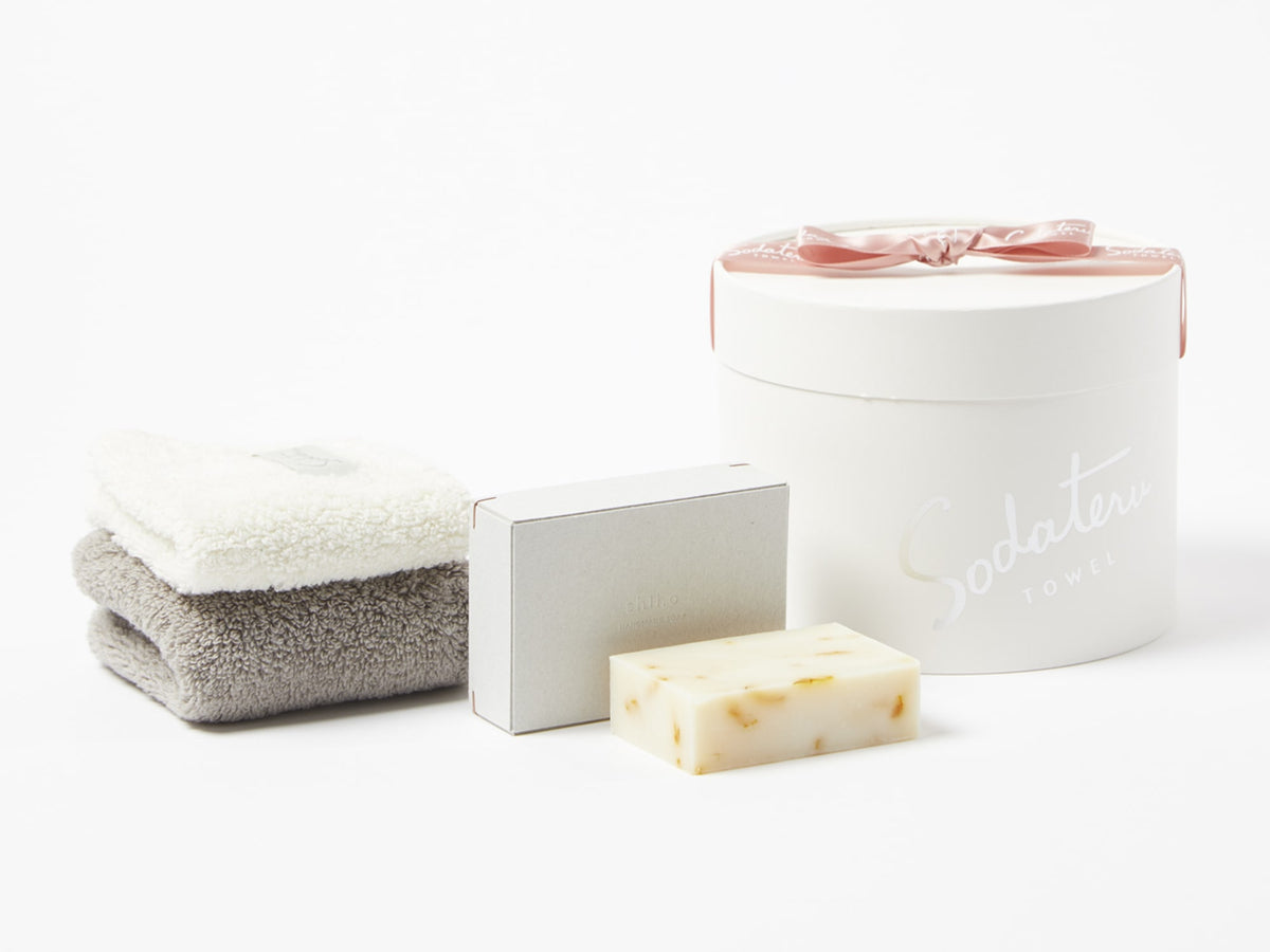 feel〈always with you〉プチフェイスタオル+プチハンドタオル+SABON ギフトセット