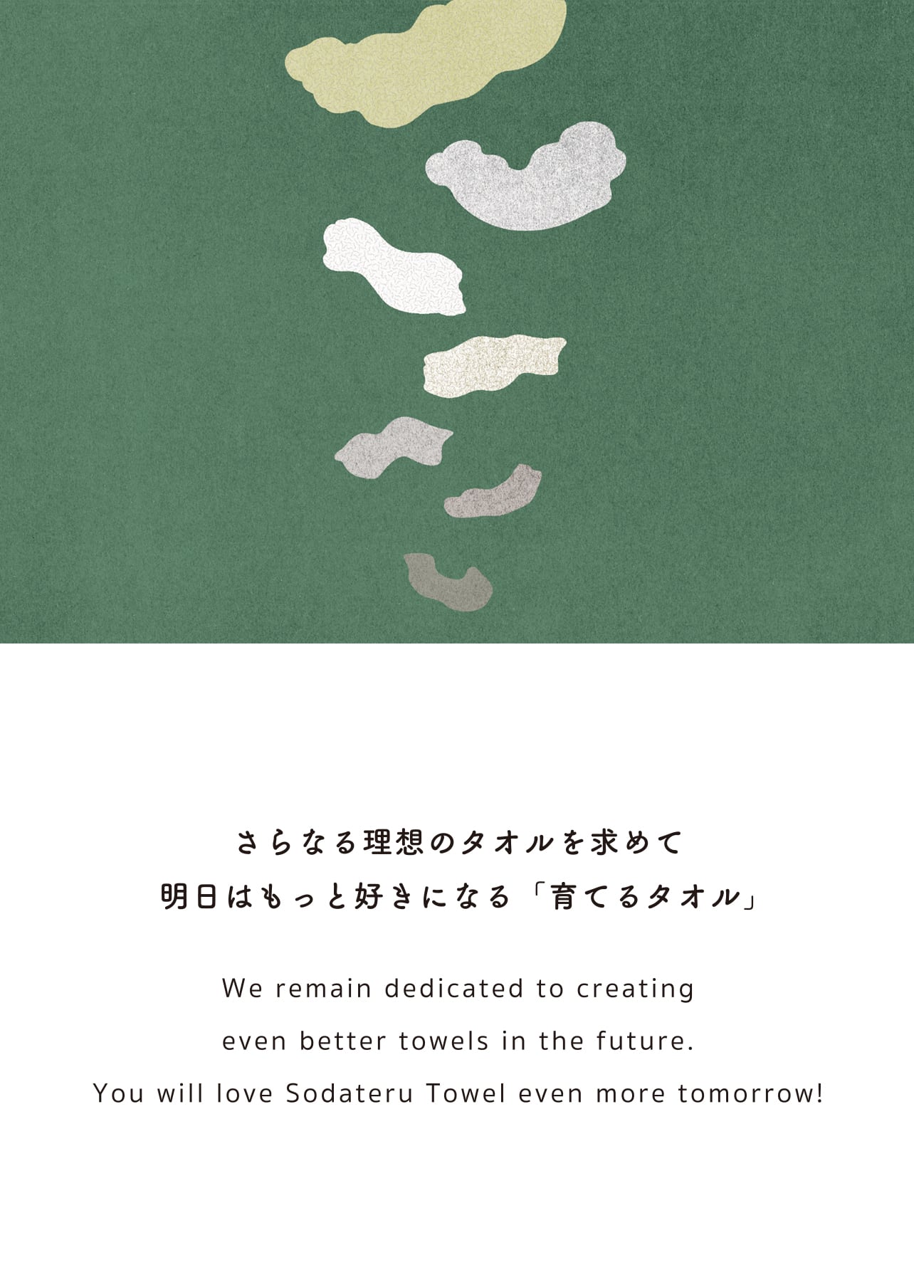 さらなる理想のタオルを求めて 明日はもっと好きになる「育てるタオル」